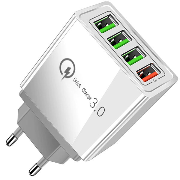 Fast charger, 4xUSB, quick charge 3.0 