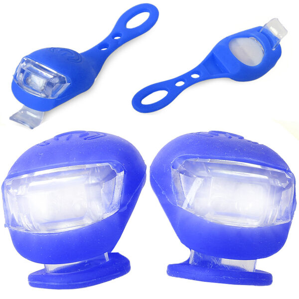 Bicycle lighting, 2 LED front lights (blue)