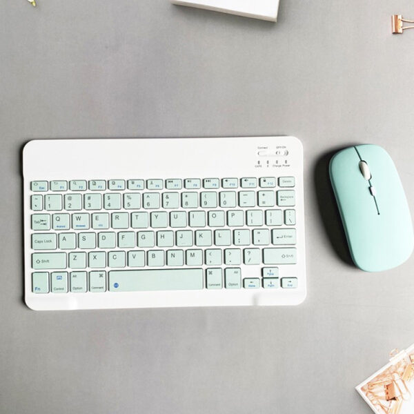 Wireless keyboard with mouse, light green 