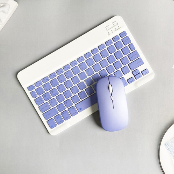 Wireless keyboard with mouse purple 