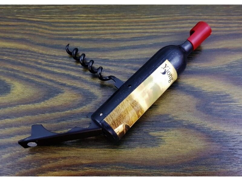 Corkscrew, bottle-shaped wine opener 